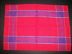 JACQUARD-COTTON-TEA-TOWEL-FISH-RED-AND-PURPLE-DESIGNER-CLASS-BARGAIN-NEW-MODERN